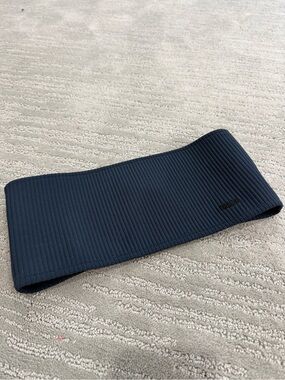 TRIANGL Navy Ribbed Neoprene Bandeau Bikini Top Small++
